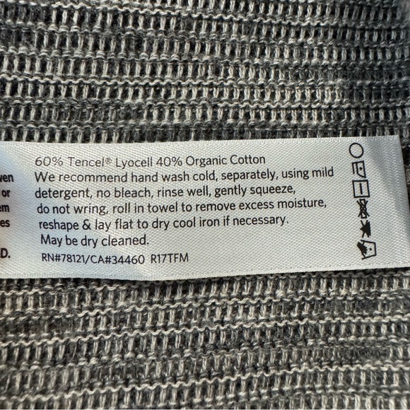 Eileen Fisher Oat Simple Cardigan Tencel Organic Cotton Petite Medium NWT $288 - Picture 7 of 12